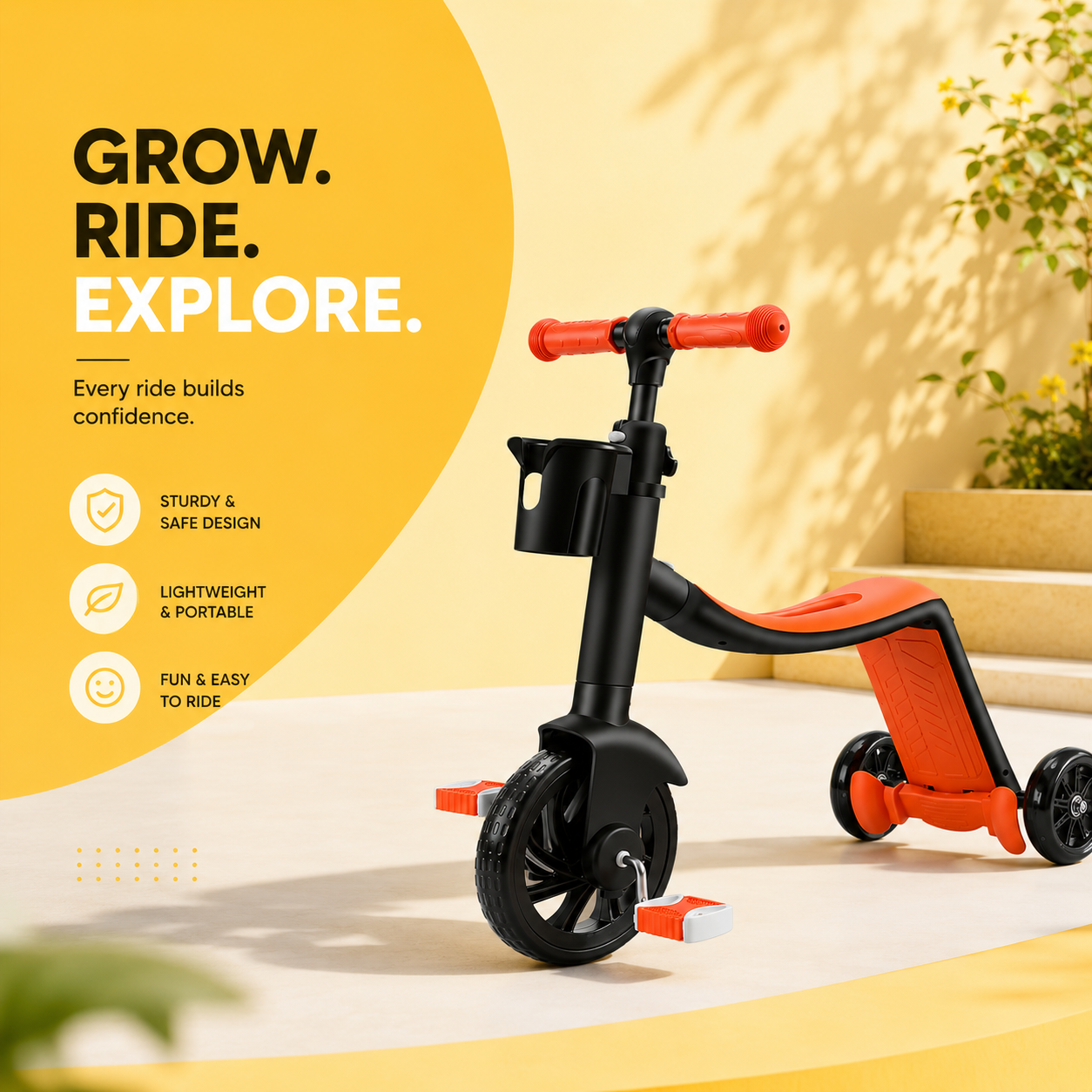Kids Convertible Scooter ( 3 In 1 )
